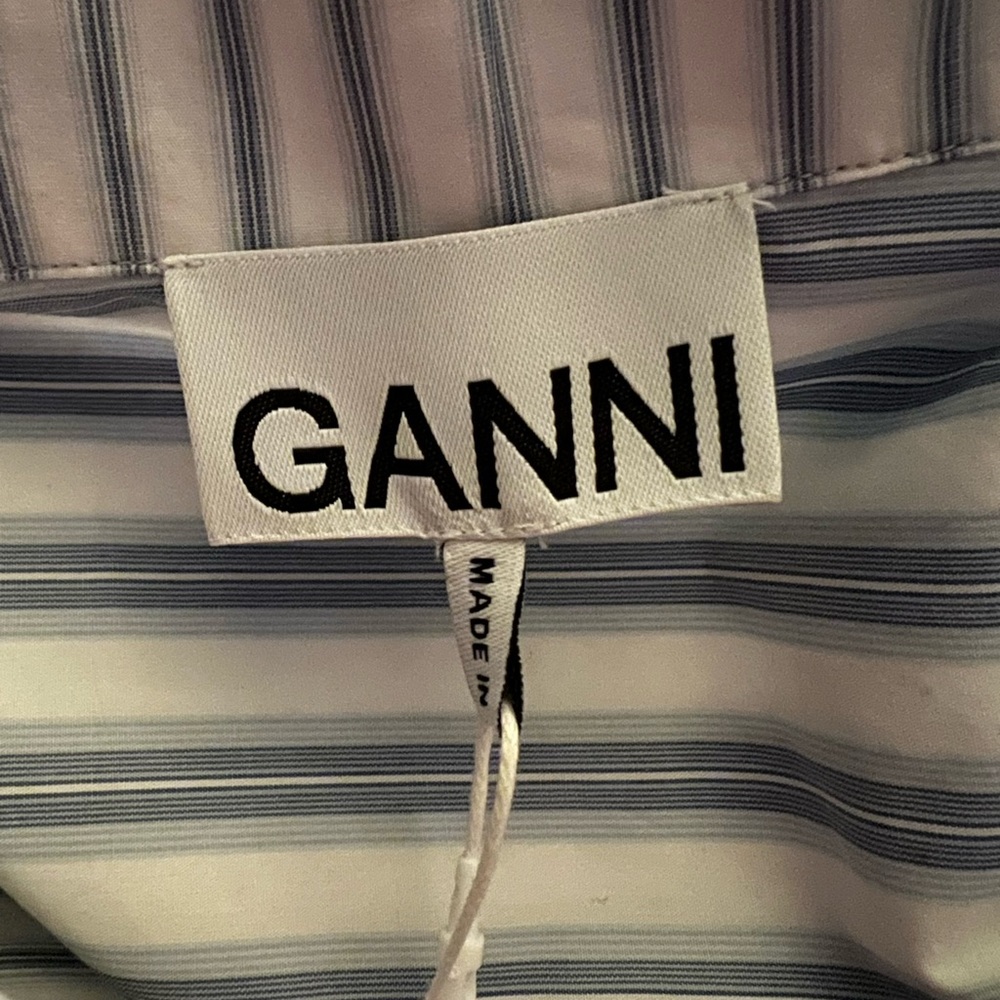 Ganni Stripe Cotton Shirt - Picture 7 of 8